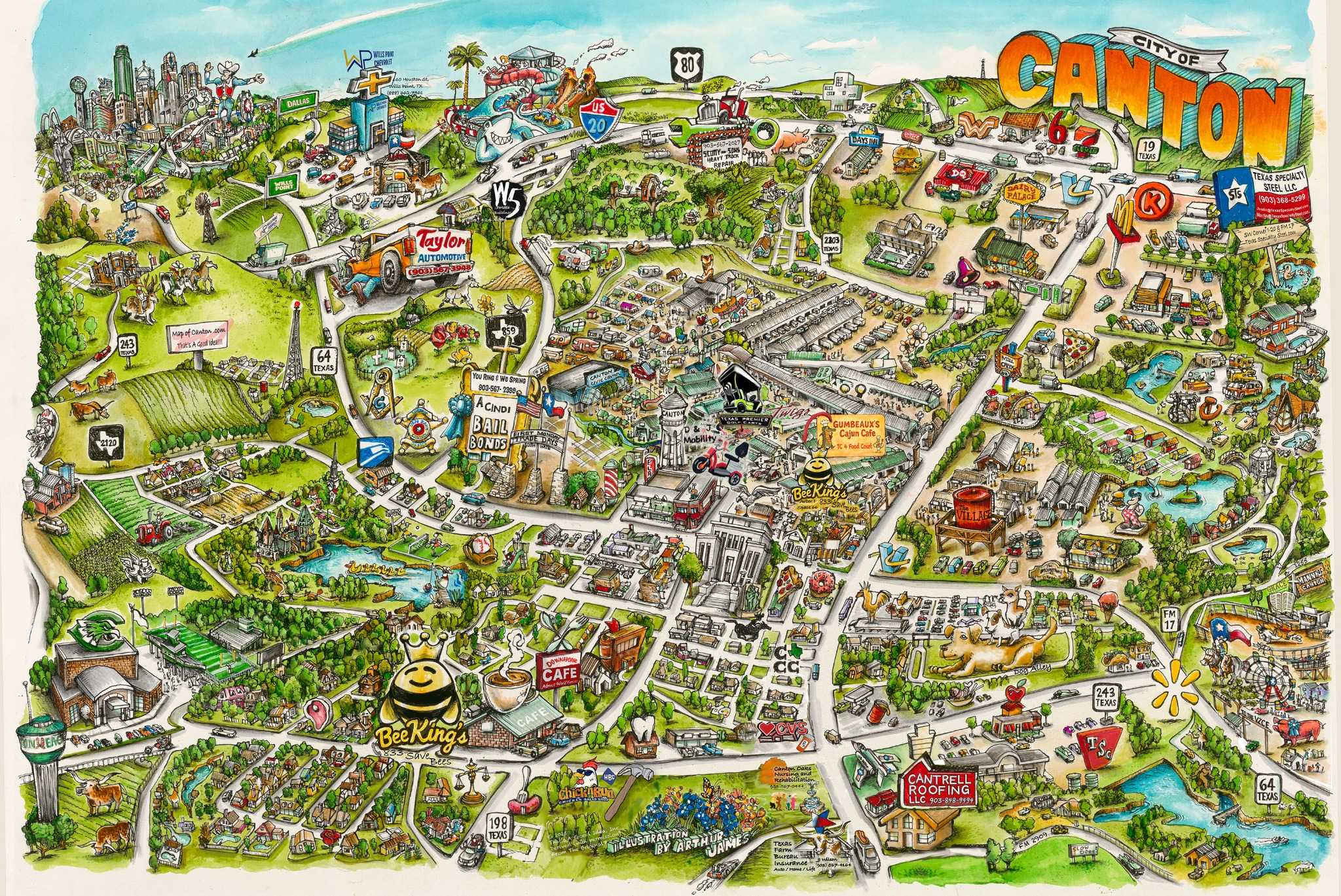 Map of Canton, Texas